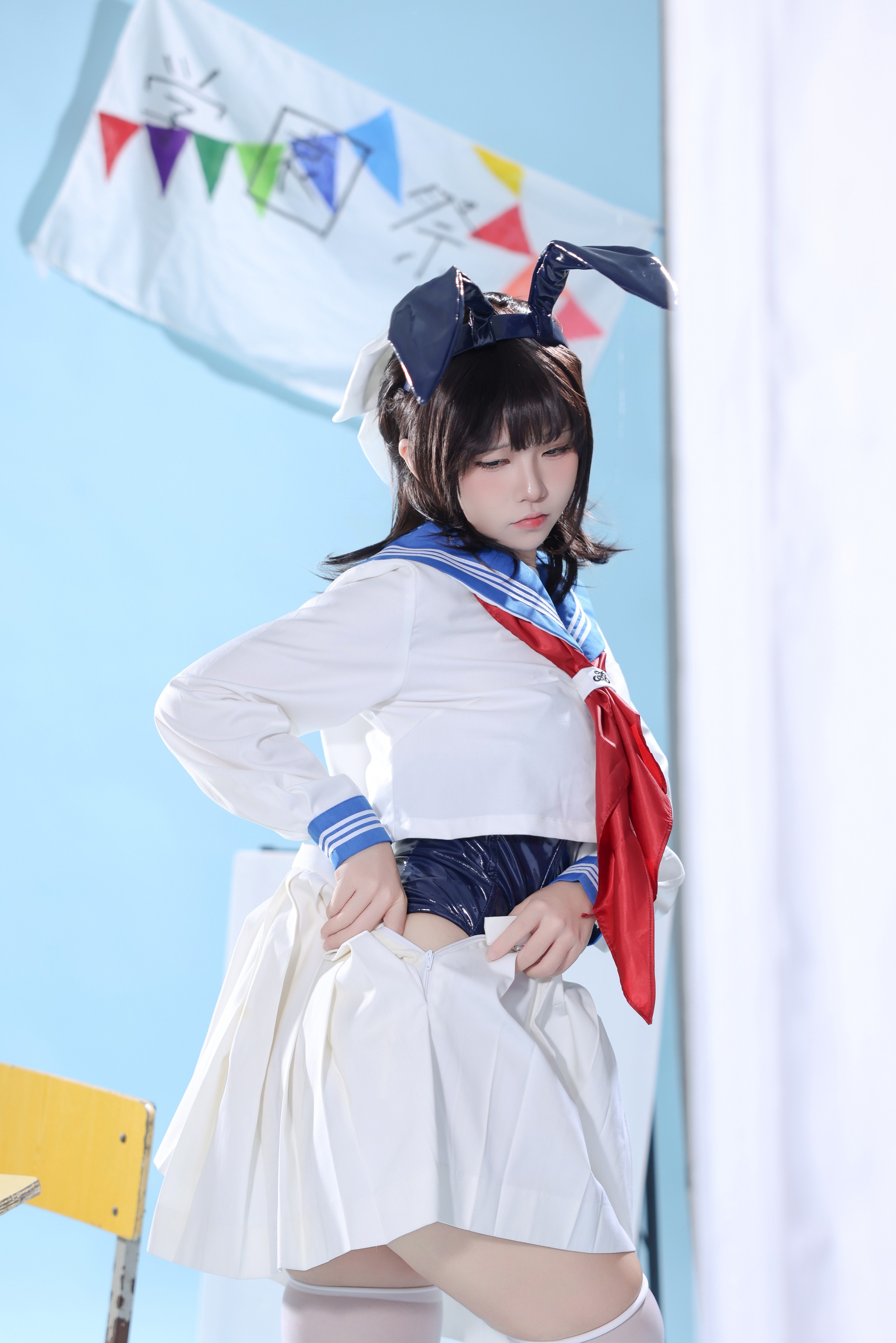 G44不会受伤 - NO.126 水手服兔女郎咖啡厅 [27P]-XikXak